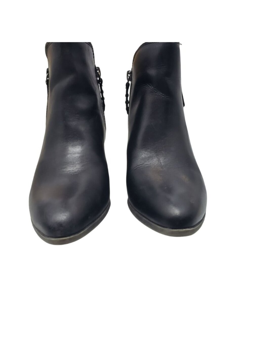FRYE Leather Ankle Booties Side Zipper Womens 6.5 Black Brown Fall Boho Western - Picture 8 of 15